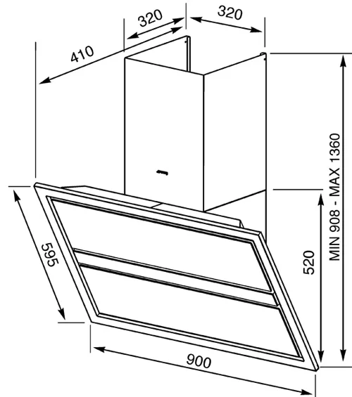 Вытяжка Smeg KCVR9NE купить в Москве
