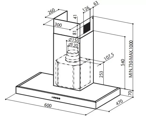 Вытяжка Faber GLOVE AF X  A60 купить в Москве
