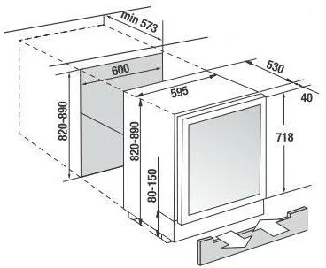 Встраиваемый холодильник для охлаждения вина Kuppersbusch FWKU 1800.0 S4 купить в Москве