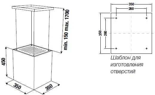 Островная вытяжка Kuppersbusch DI 3800.0 S2 Black Chrome купить в Москве
