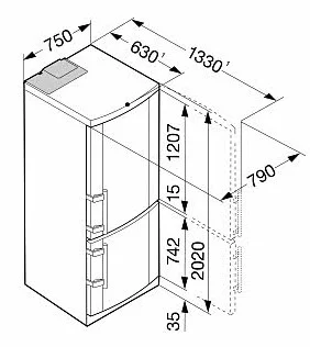 Холодильник Liebherr CBNesf 5133 купить в Москве