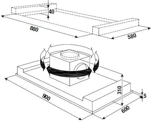 Встраиваемая вытяжка Kuppersbusch DDL 9830.0 W купить в Москве
