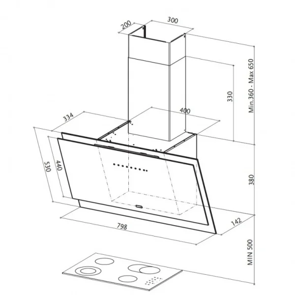 Вытяжка Faber Black Tie BRS BK A80 купить в Москве
