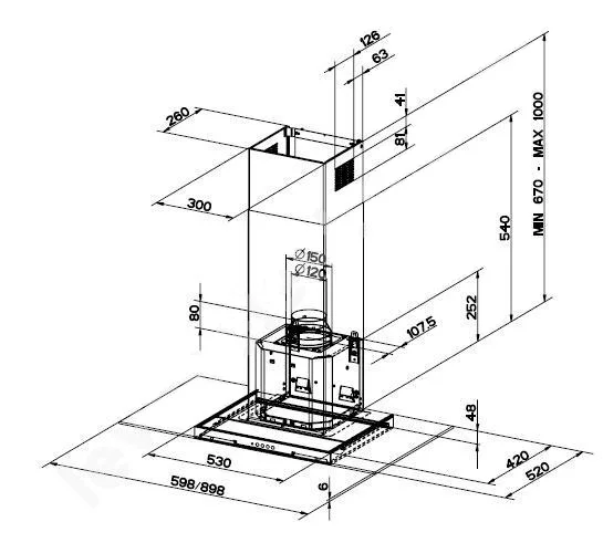 Вытяжка Franke FGL 6015 BK/XS купить в Москве
