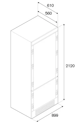 Встраиваемый холодильник Bertazzoni REF90PRR купить в Москве