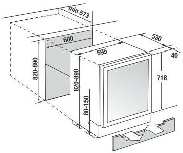 Встраиваемый холодильник для охлаждения вина Kuppersbusch FWKU 1800.0 S8 купить в Москве