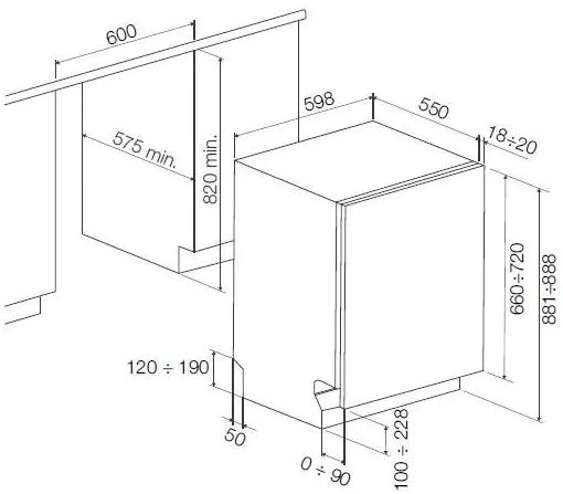Встраиваемая посудомоечная машина Fulgor Milano FDW 82103 купить в Москве