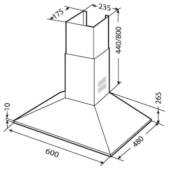 Вытяжка Teka DBB 60 STAINLESS STEEL купить в Москве
