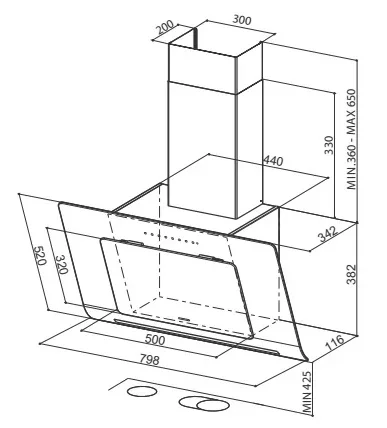 Вытяжка Faber INFINITY BK A80 купить в Москве
