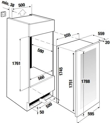 Встраиваемый холодильник для вина Kuppersbusch FWK 8850.0 S7 купить в Москве