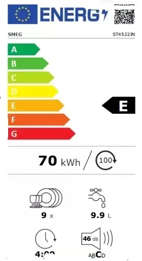 Встраиваемая посудомоечная машина Smeg ST4522IN купить в Москве
