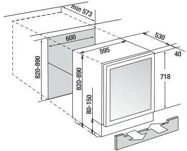 Встраиваемый холодильник для охлаждения вина Kuppersbusch FWKU 1800.0 S5 купить в Москве