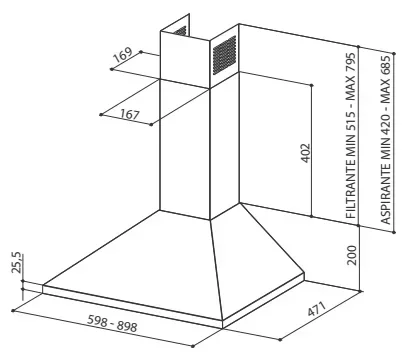 Вытяжка Faber VALUE PB 4 2L CREAM A60 купить в Москве

