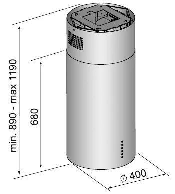 Вытяжка Korting KHA 4970 X Cylinder купить в Москве
