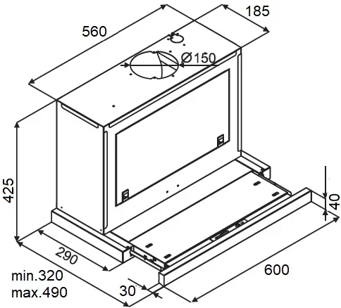 Встраиваемая вытяжка Kuppersberg SLIMBOX 60 GB купить в Москве
