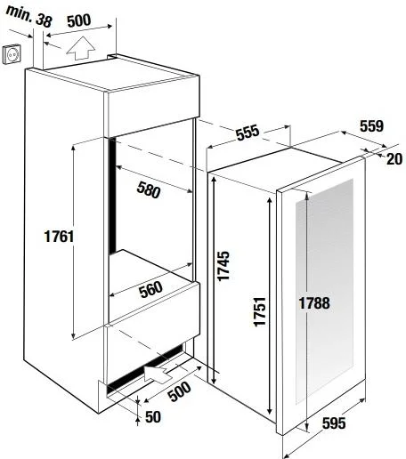 Встраиваемый холодильник для вина Kuppersbusch FWK 8850.0 S1 купить в Москве