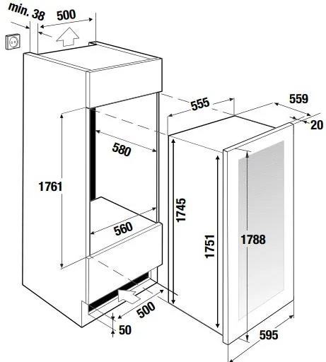 Встраиваемый холодильник для вина Kuppersbusch FWK 8850.0 S4 купить в Москве