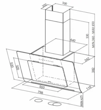 Вытяжка Faber INFINITY ACT BK A80 купить в Москве
