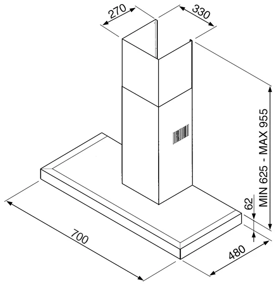 Вытяжка Smeg KSE71X-1 купить в Москве
