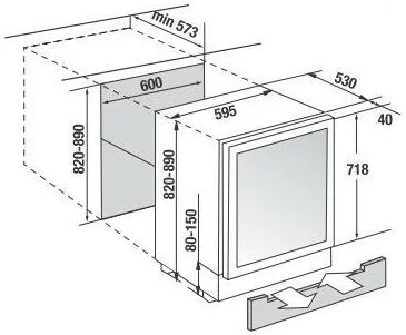 Встраиваемый холодильник для охлаждения вина Kuppersbusch FWKU 1800.0 S1 купить в Москве