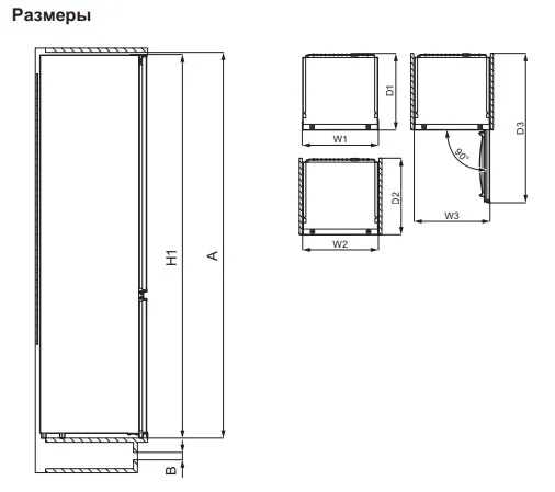 Встраиваемый холодильник Smeg C8173N1F купить в Москве