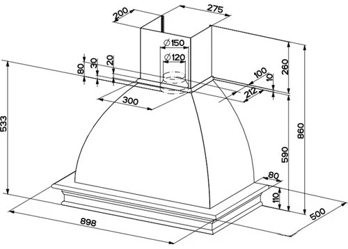 Вытяжка Faber FARM 90 корпус белый купить в Москве
