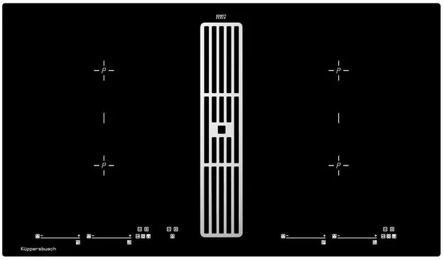 Варочная панель с вытяжкой Kuppersbusch KMI 9800.0 SR Silver Chrome купить в Москве