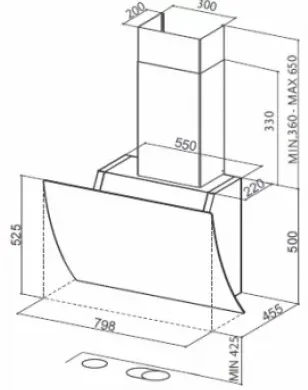 Вытяжка Faber VERSUS WH A80 купить в Москве
