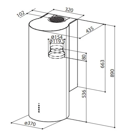 Вытяжка Faber ECLIPSE EV8 LED X A37 купить в Москве
