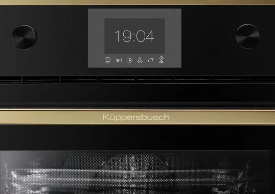 Компактный духовой шкаф с микроволнами Kuppersbusch CBM 6350.0 S4 Gold купить в Москве
