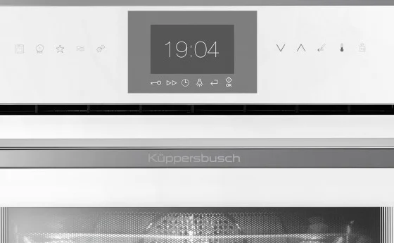 Компактный духовой шкаф с микроволнами Kuppersbusch CBM 6550.0 W3 Silver Chrome купить в Москве
