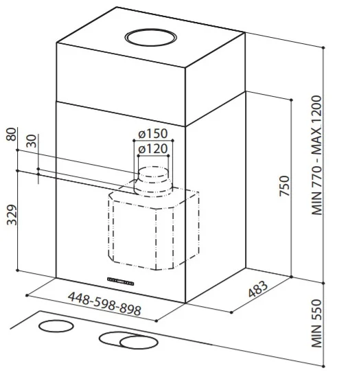 Вытяжка Faber CUBIA ISOLA PLUS EV8 X A60 купить в Москве
