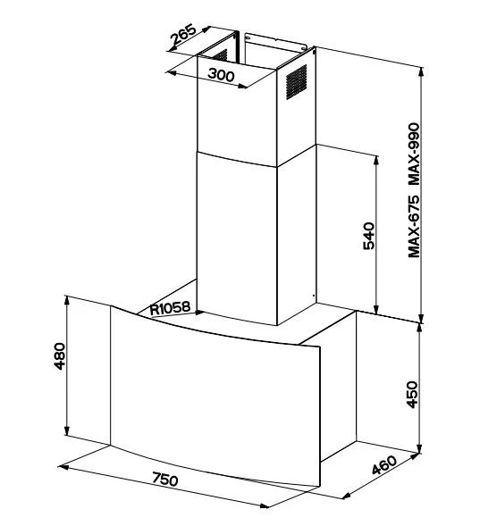 Вытяжка Faber Screen EG8 X/V BK A75 Active купить в Москве

