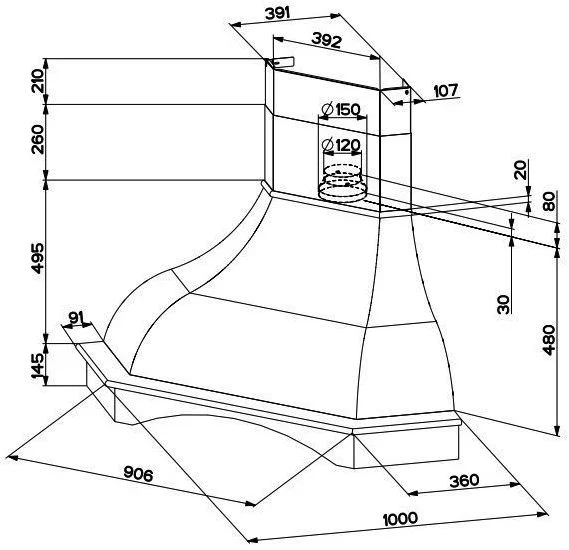 Вытяжка Faber WEST ANGOLO WH SC корпус белый купить в Москве
