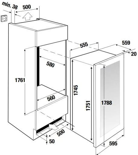 Встраиваемый холодильник для вина Kuppersbusch FWK 8850.0 S3 купить в Москве