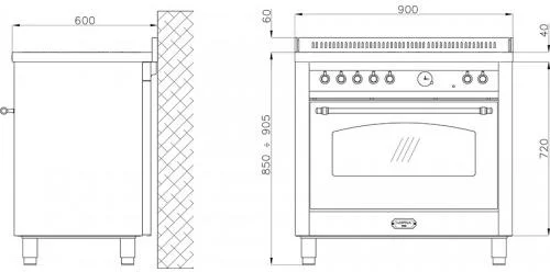 Варочный центр Lofra RSD96MFTE/5I Br купить в Москве