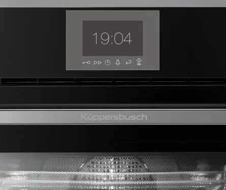 Компактный духовой шкаф с микроволнами Kuppersbusch CBM 6550.0 S3 Silver Chrome купить в Москве
