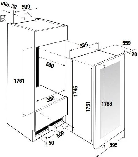 Встраиваемый холодильник для вина Kuppersbusch FWK 8850.0 S2 купить в Москве