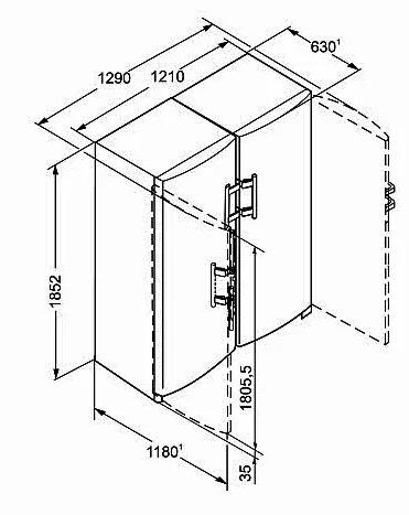 Холодильник Liebherr SBS 7253 Premium NoFrost купить в Москве