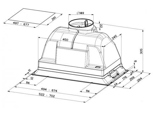 Вытяжка Faber INCA PLUS HIP HAL X A52 FB EXP купить в Москве
