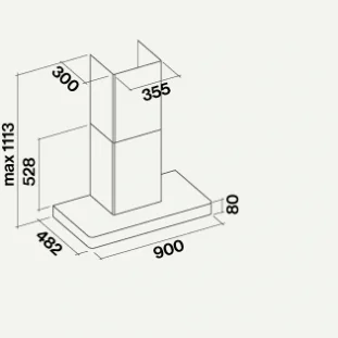 Вытяжка Falmec Stilo 90 white wall (NRS) купить в Москве
