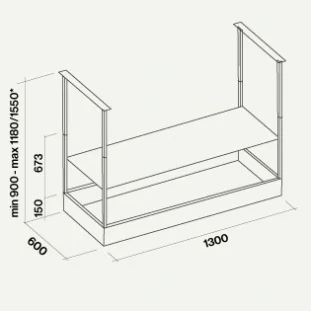 Вытяжка Falmec Spazio 130 Island black matt купить в Москве
