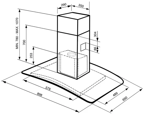 Вытяжка Smeg KIV90X-1 купить в Москве
