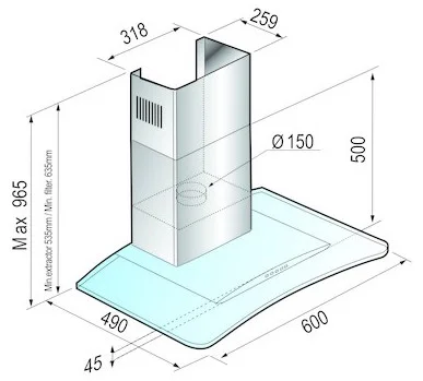 Вытяжка Korting KHC 6731 X купить в Москве
