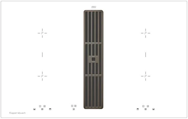 Варочная панель с вытяжкой Kuppersbusch KMI 8500.0 WR Black Chrome купить в Москве