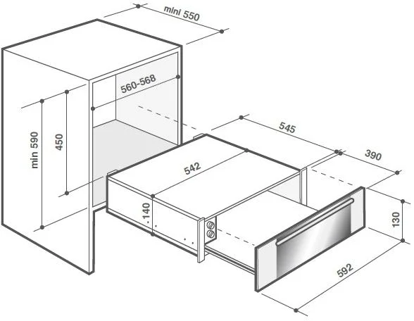 Встраиваемый подогреватель посуды De Dietrich DWD7400G купить в Москве
