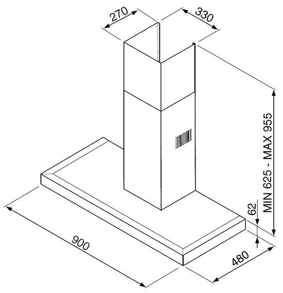 Вытяжка Smeg KSE91X-1 купить в Москве
