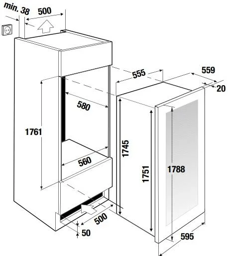 Встраиваемый холодильник для вина Kuppersbusch FWK 8850.0 S8 купить в Москве