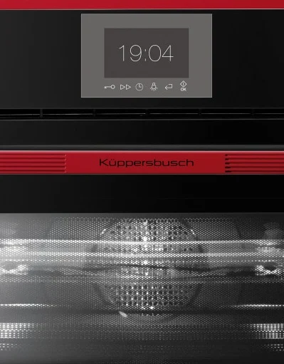 Компактный духовой шкаф с микроволнами Kuppersbusch CBM 6550.0 S8 Hot Chili купить в Москве
