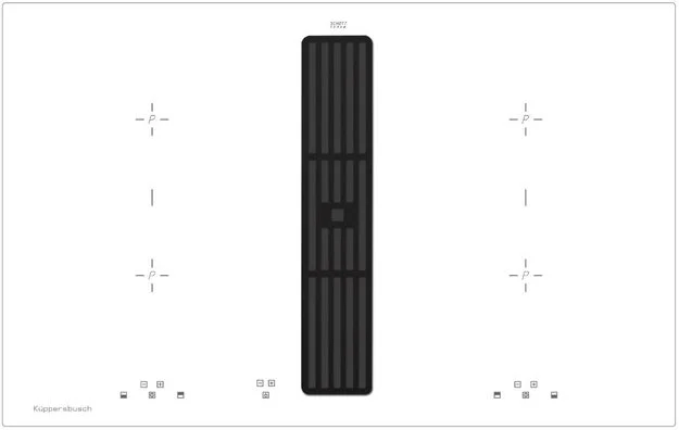 Варочная панель с вытяжкой Kuppersbusch KMI 8500.0 WR Black Velvet купить в Москве